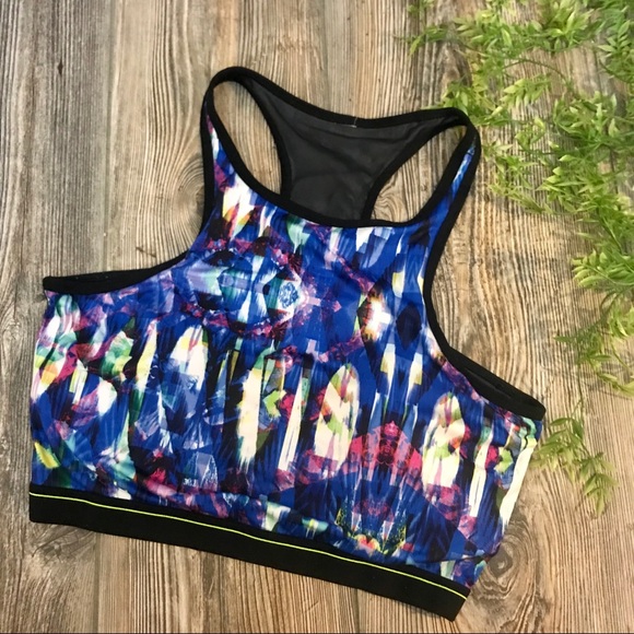 Fabletics Other - fabletics // mirrored abstract jewel print bra m